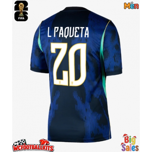 Brazil Lucas Paqueta #20 Replica Away Stadium Shirt World Cup 2026 Short Sleeve